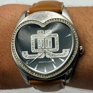 Silver & Brown Jennifer Lopez Men’s Watch